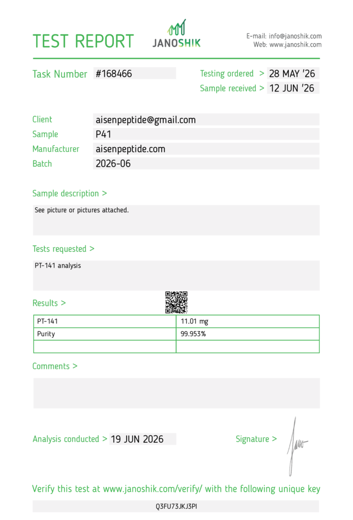 Certificate of Analysis lab report