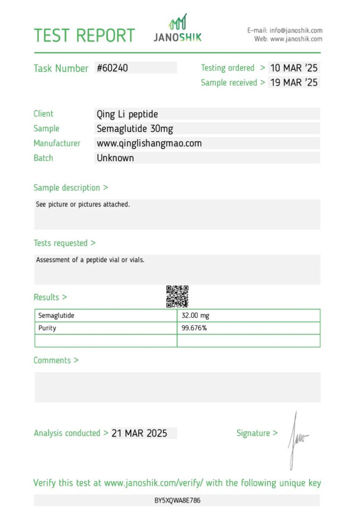 Certificate of Analysis lab report
